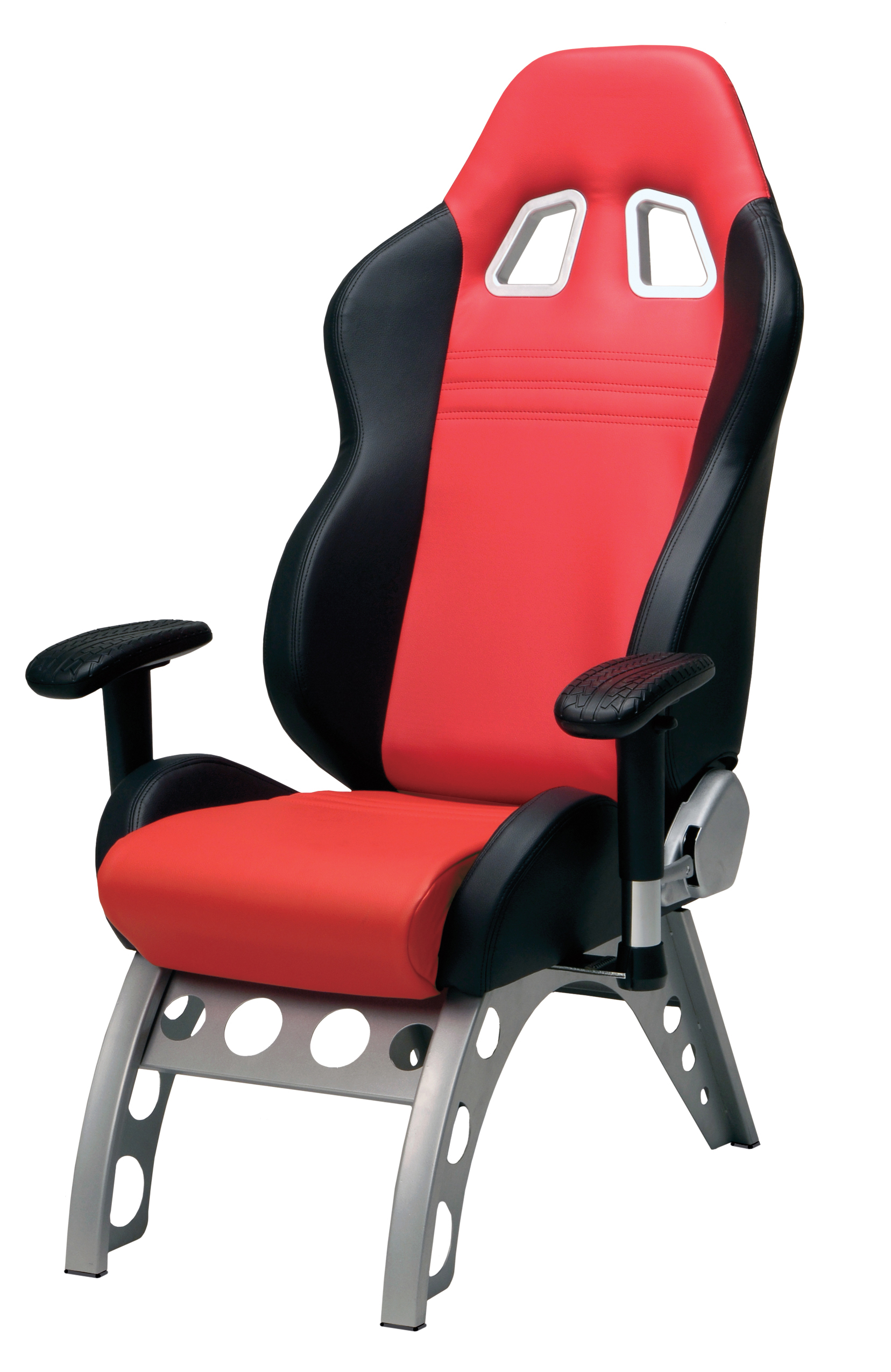 Intro-Tech Automotive, Pitstop Furniture, GT4000R Rec. Chair Red, Desk Chair